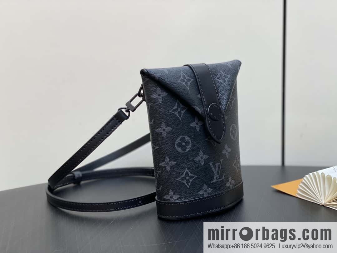 [Boutique‑grade] M11613 black flower, men's bag French fry bag series ENVELOPE POUCH French fry bag