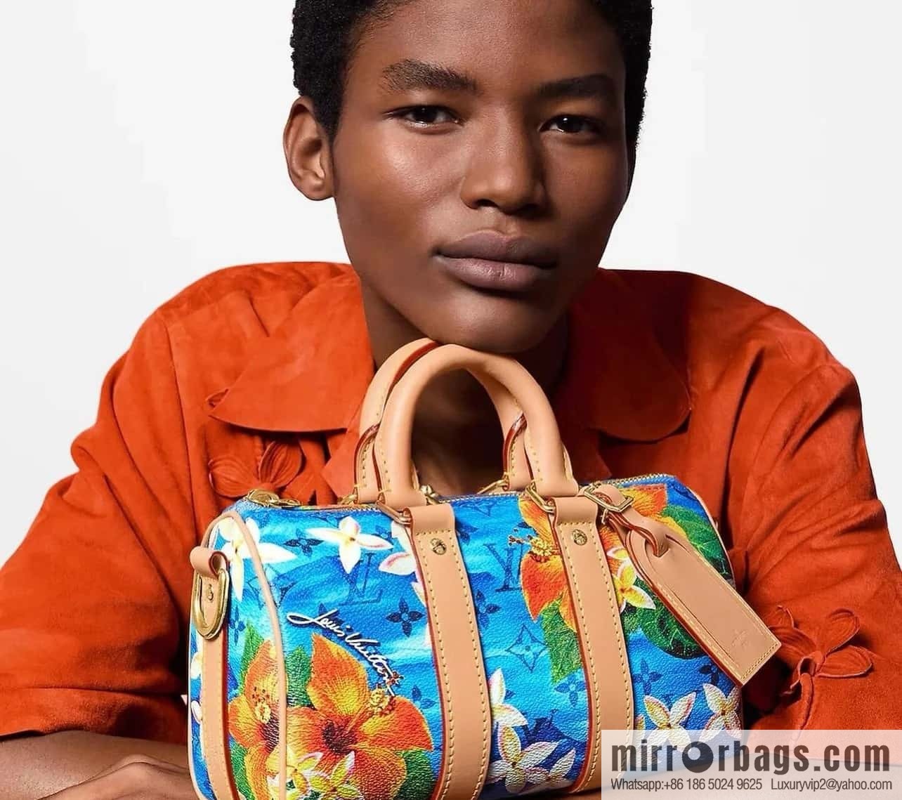 M24999 printed surfing, men's bag pillow bag speedy series Keepall Bandoulière 25 Keepall travel bag