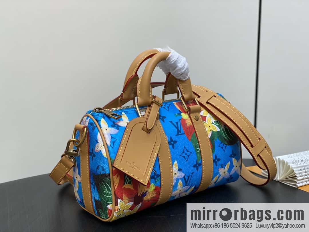 M24999 printed surfing, men's bag pillow bag speedy series Keepall Bandoulière 25 Keepall travel bag