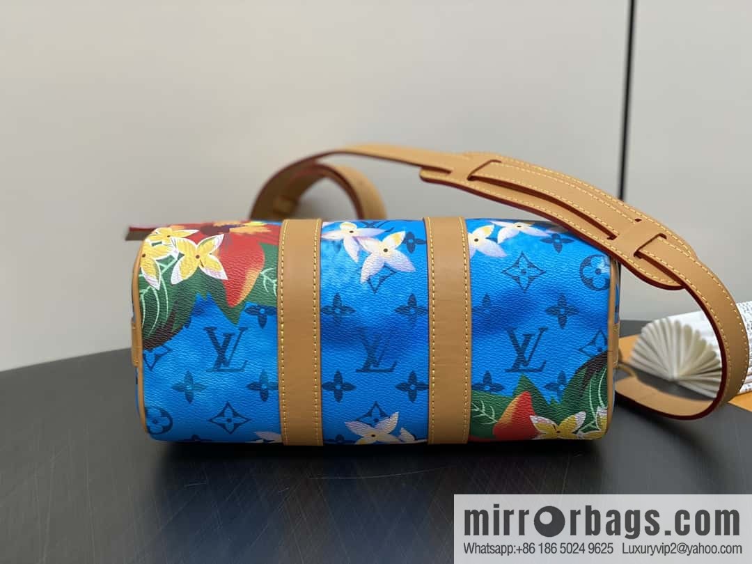 M24999 printed surfing, men's bag pillow bag speedy series Keepall Bandoulière 25 Keepall travel bag