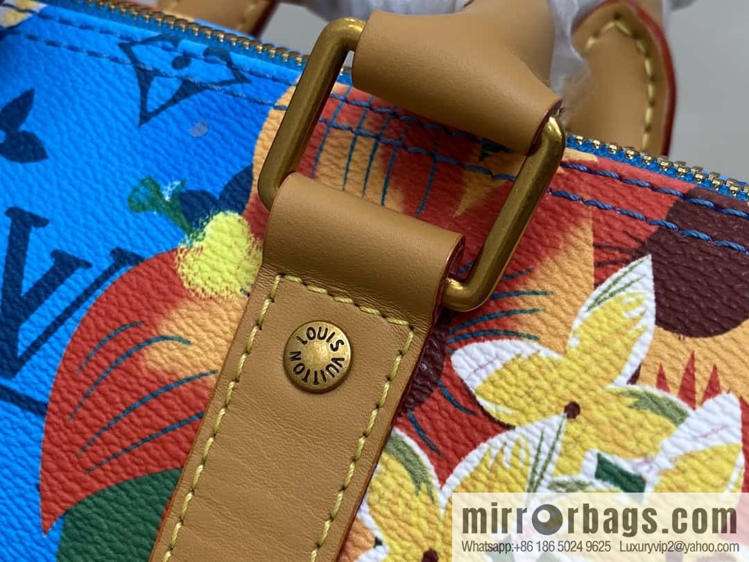 M24999 printed surfing, men's bag pillow bag speedy series Keepall Bandoulière 25 Keepall travel bag