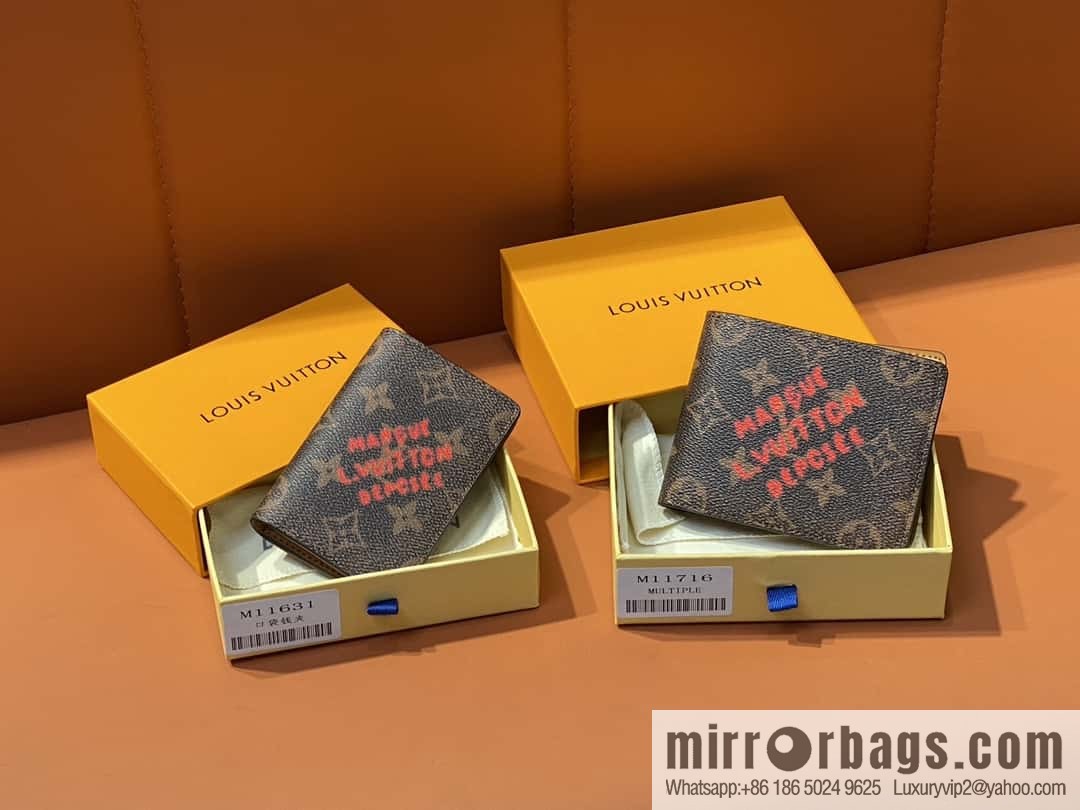 [Premium‑quality] M11716 monogram printed short suit wallet series, the new MULTIPLE wallet of the season