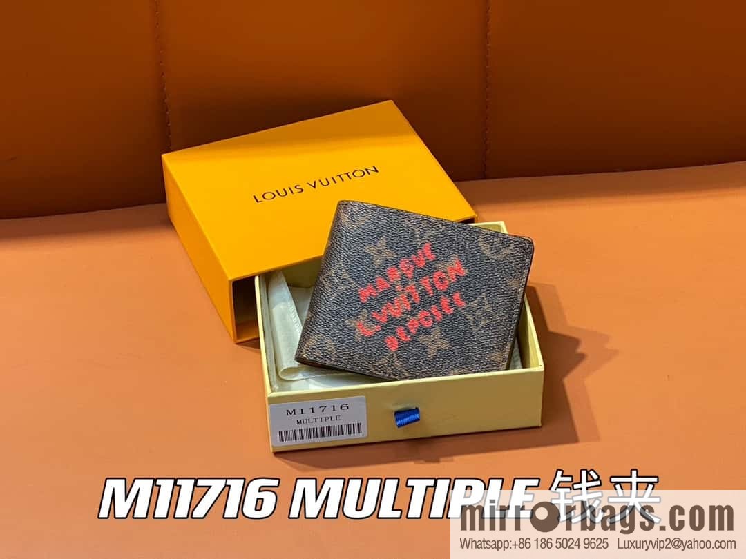 [Premium‑quality] M11716 monogram printed short suit wallet series, the new MULTIPLE wallet of the season