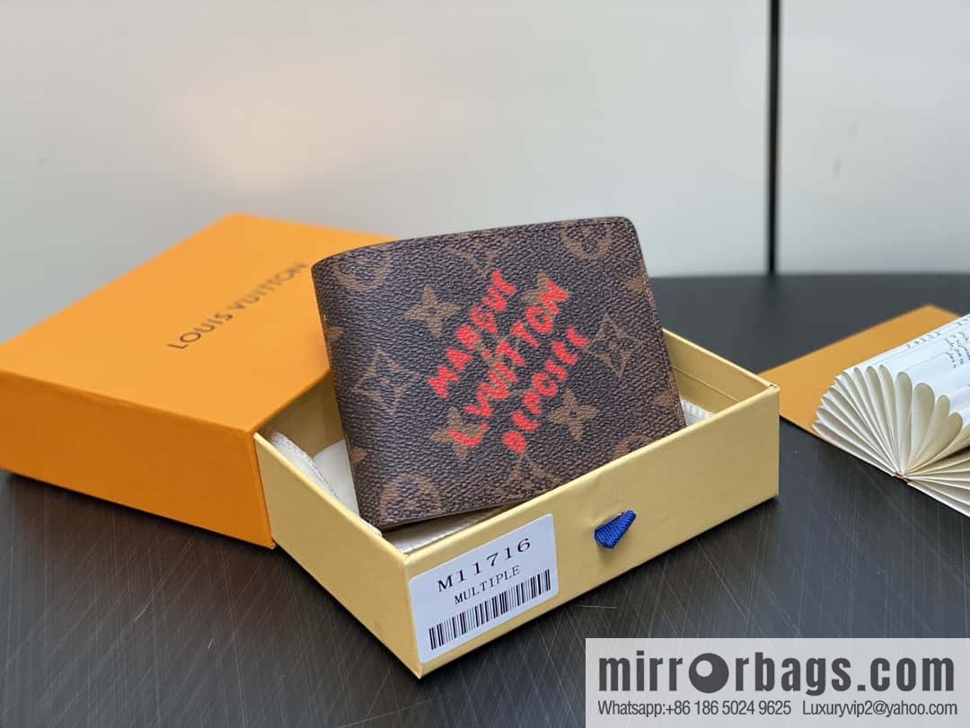 [Premium‑quality] M11716 monogram printed short suit wallet series, the new MULTIPLE wallet of the season