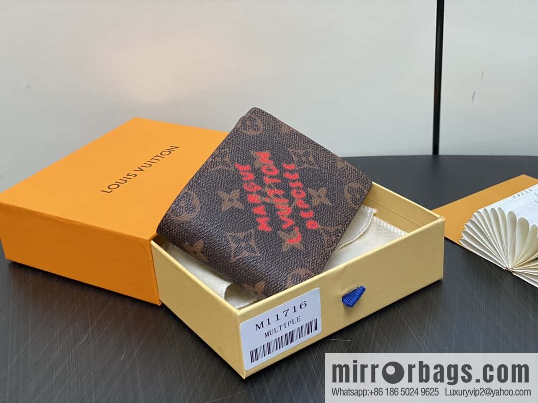 [Premium‑quality] M11716 monogram printed short suit wallet series, the new MULTIPLE wallet of the season
