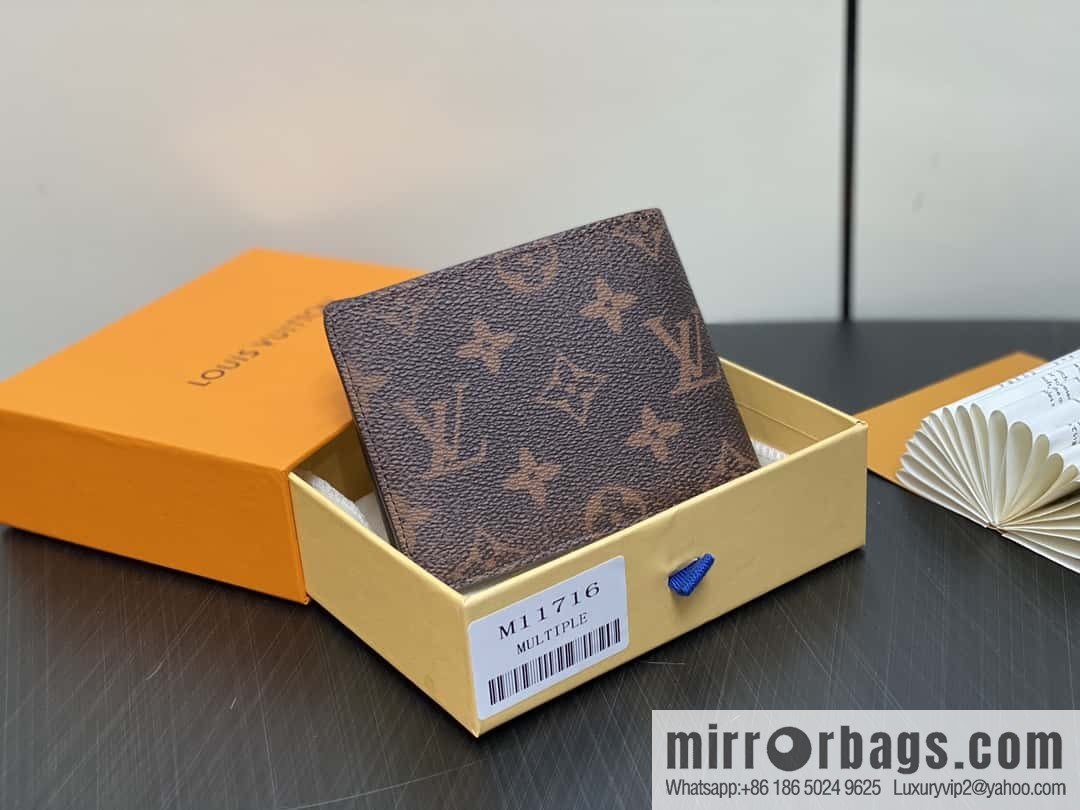[Premium‑quality] M11716 monogram printed short suit wallet series, the new MULTIPLE wallet of the season