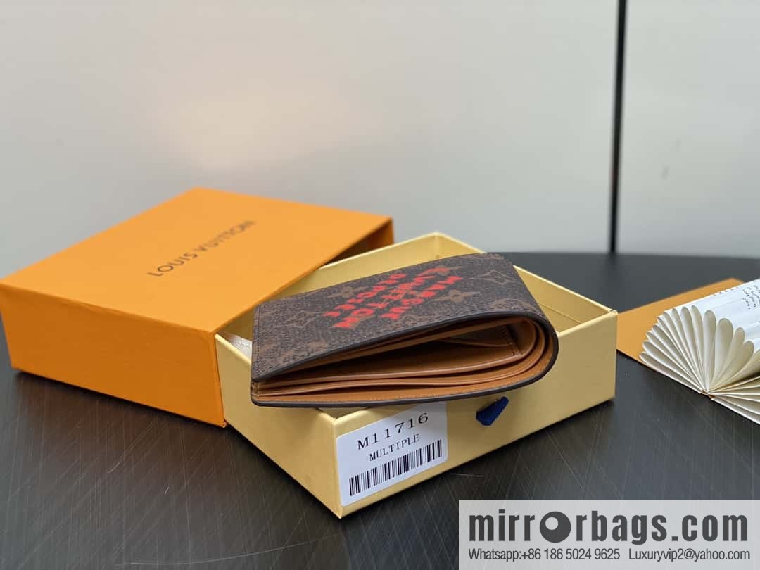 [Premium‑quality] M11716 monogram printed short suit wallet series, the new MULTIPLE wallet of the season