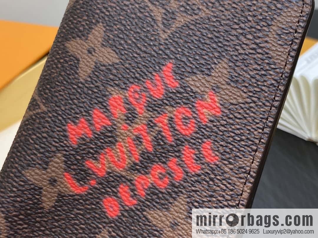 [Premium‑quality] M11631 monogram printed card holder wallet series, faded flower, pocket wallet