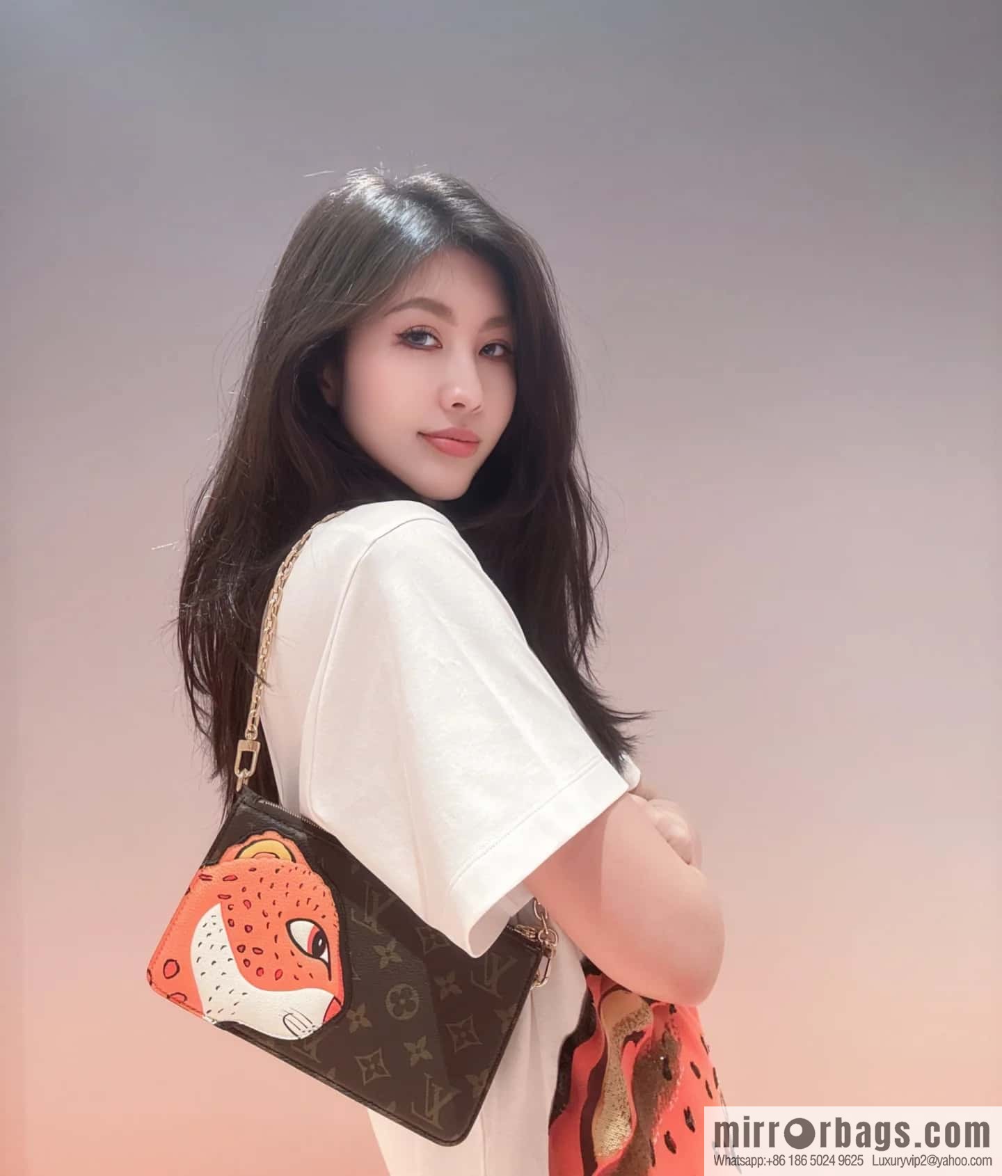 [Premium‑quality] M83685 monogram leopard animal mahjong bag series Lexington clutch bag