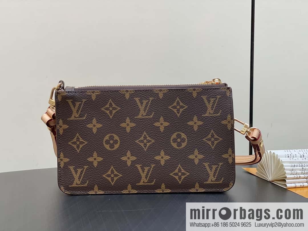 [Premium‑quality] M83685 monogram leopard animal mahjong bag series Lexington clutch bag