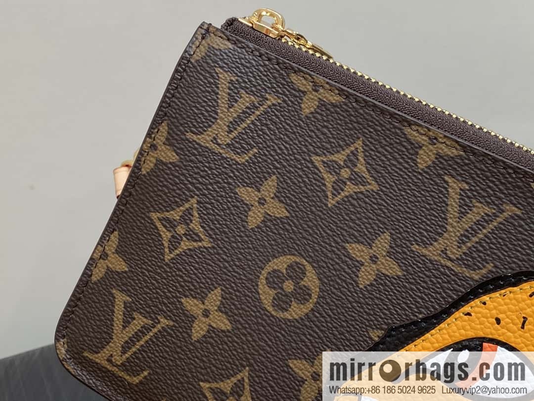 [Premium‑quality] M83685 monogram leopard animal mahjong bag series Lexington clutch bag