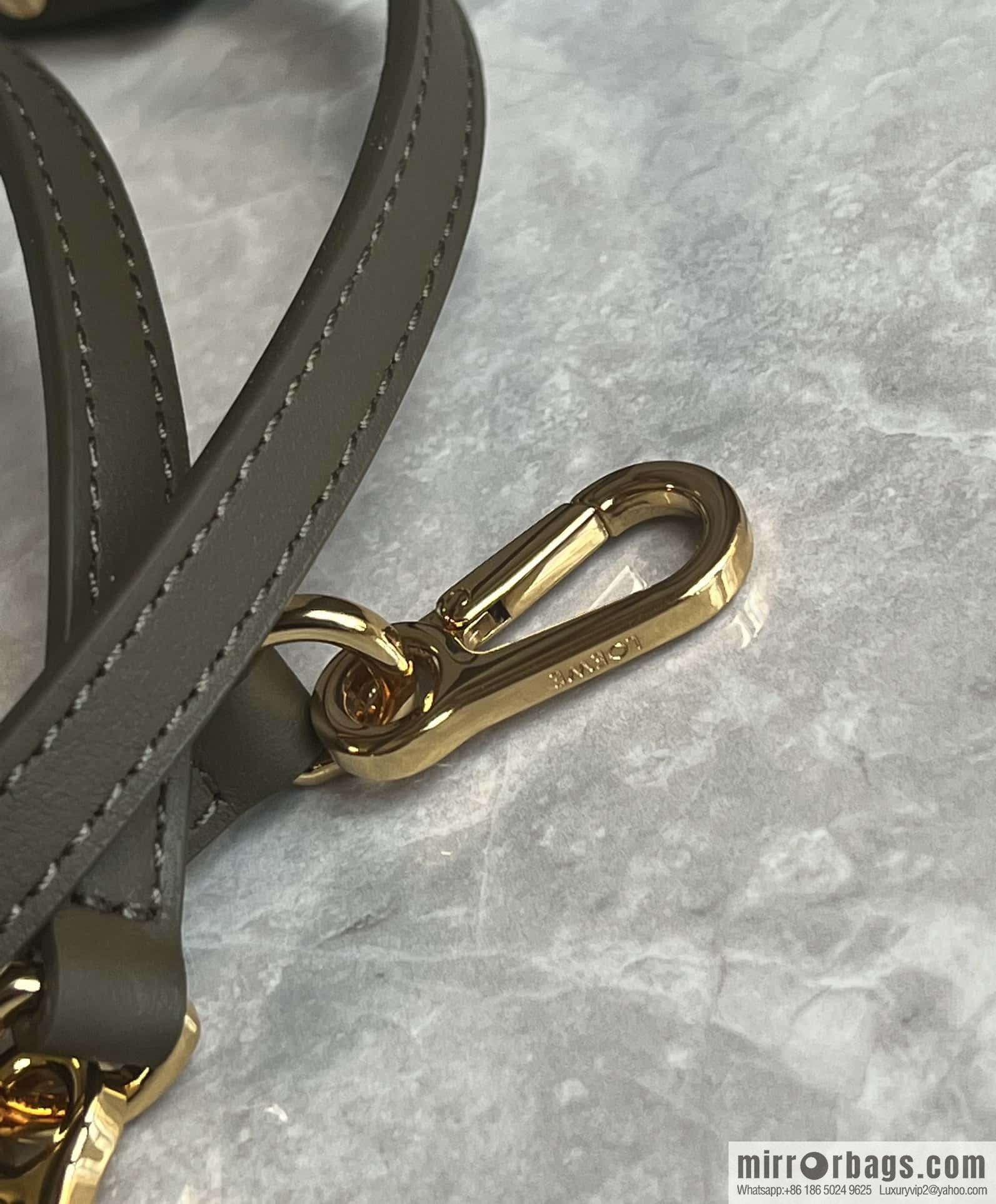 LOEWE new practice mini shoulder strap adjustable puzzle geometric pack 0680 khaki green 18CM