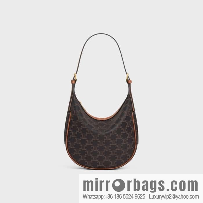CELINE S HELOISE TRIOMPHE logo printed cow leather (fabric) handbag 117252 monogram