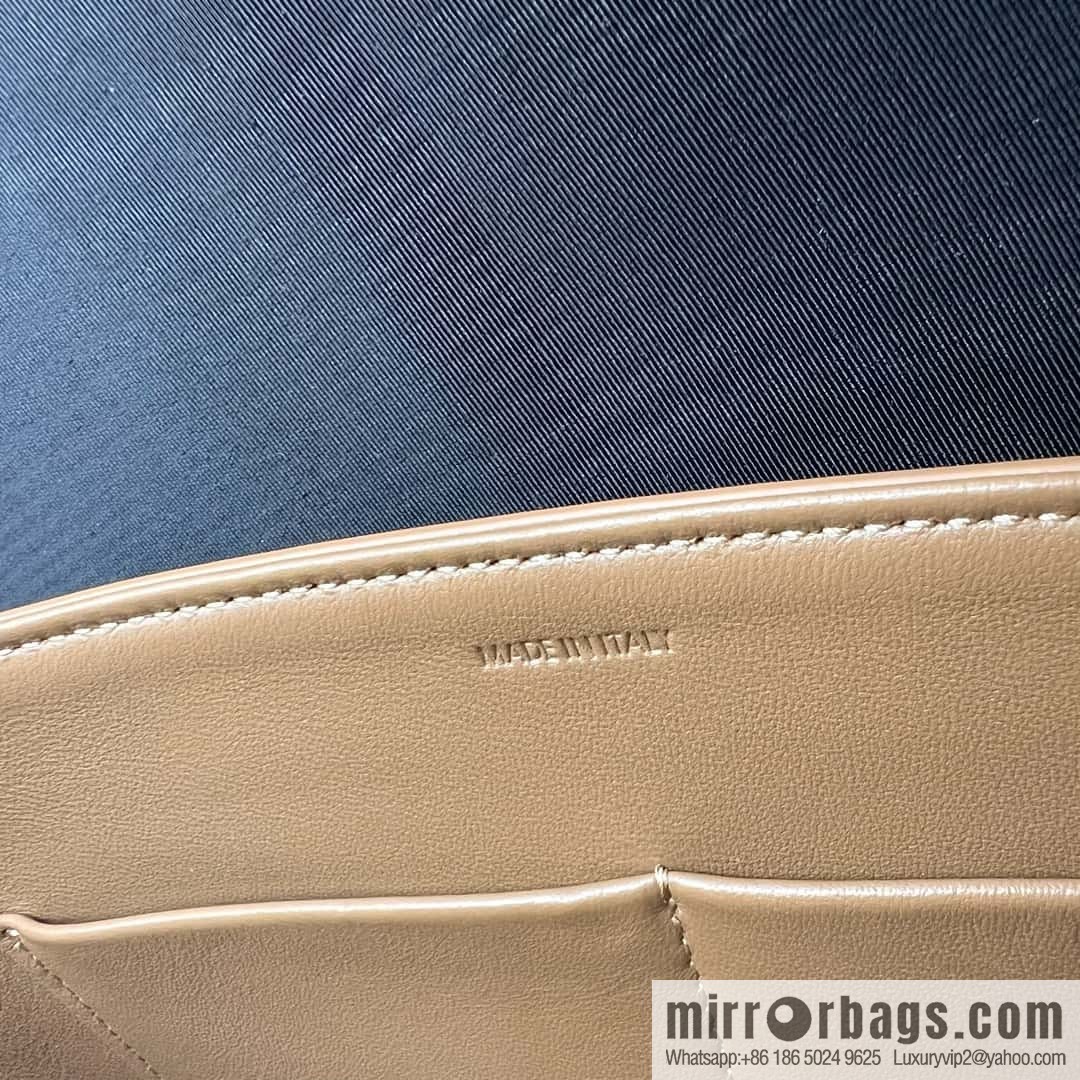 CELINE NINO Medium soft cow leather (fabric) handbag 117523 brown