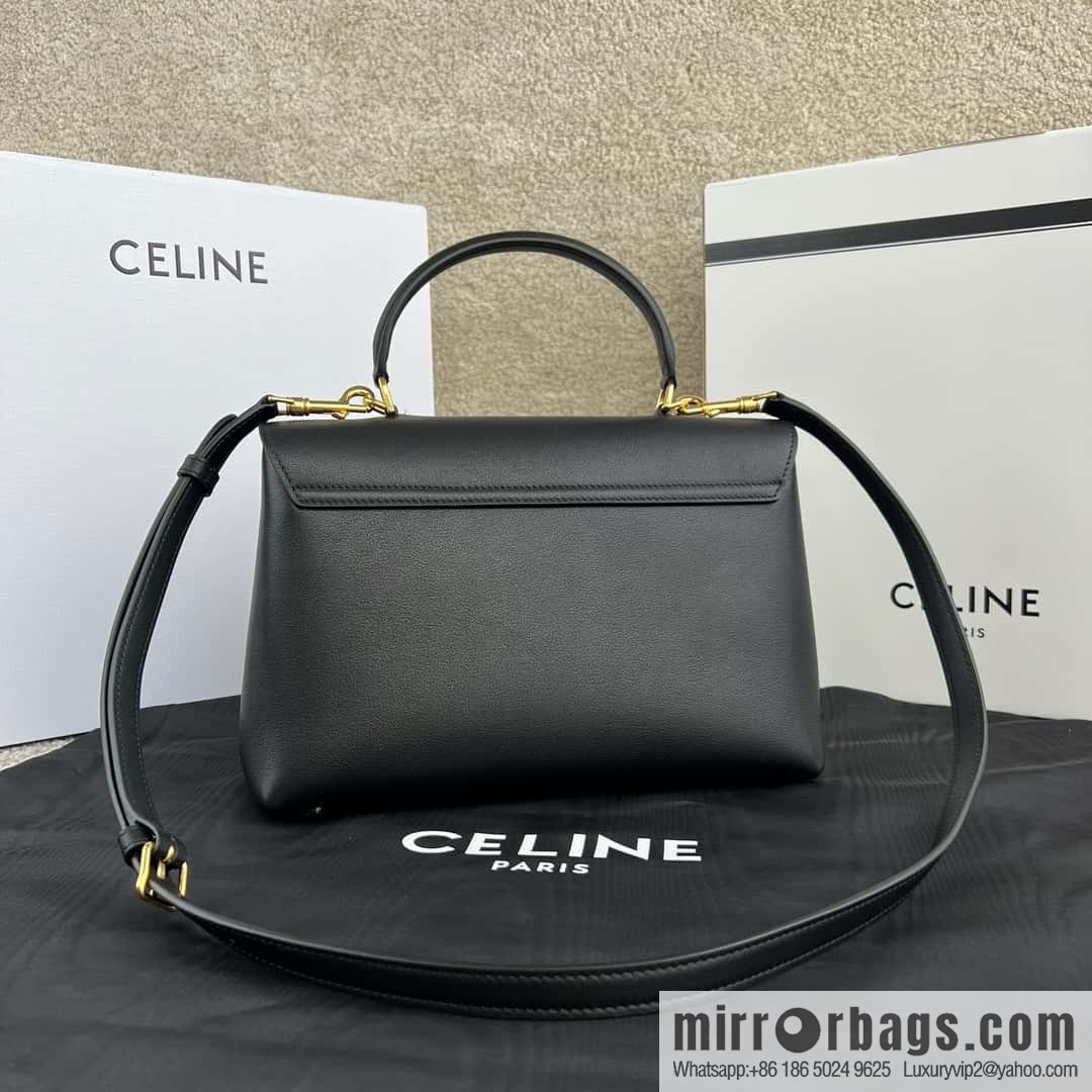 CELINE NINO Medium soft leather (fabric) handbag 117523 black