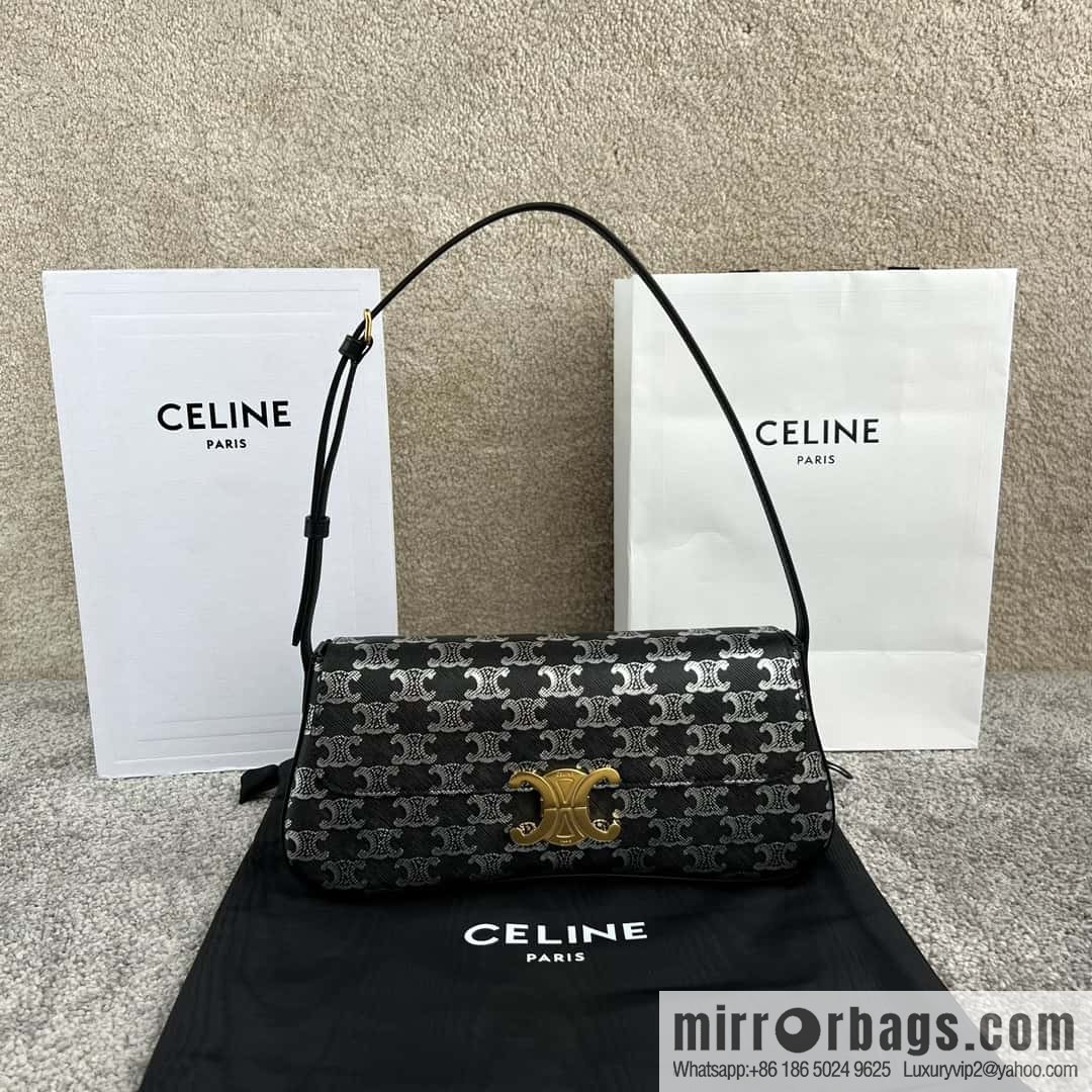 CELINE LOLA Medium two-color logo printed handbag 115532