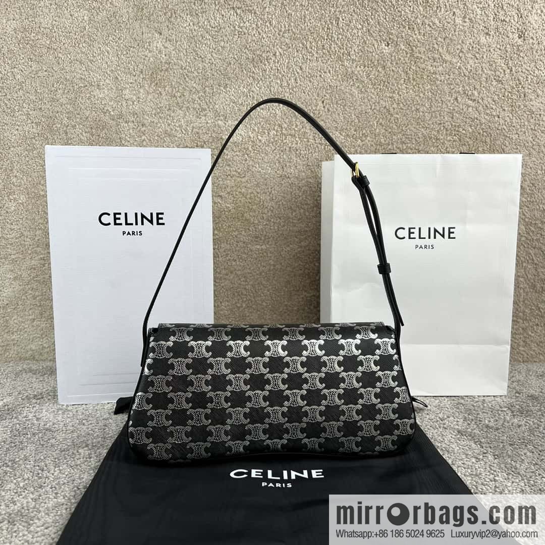 CELINE LOLA Medium two-color logo printed handbag 115532