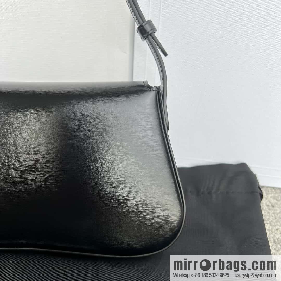 CELINE LOLA medium glossy cow leather (fabric) handbag 115533 black