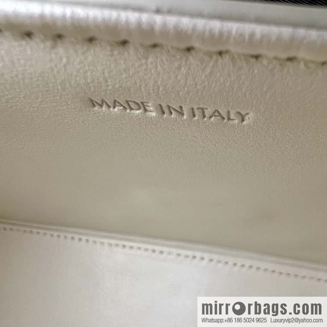 CELINE LOLA Medium glossy cow leather (fabric) handbag 115533 white