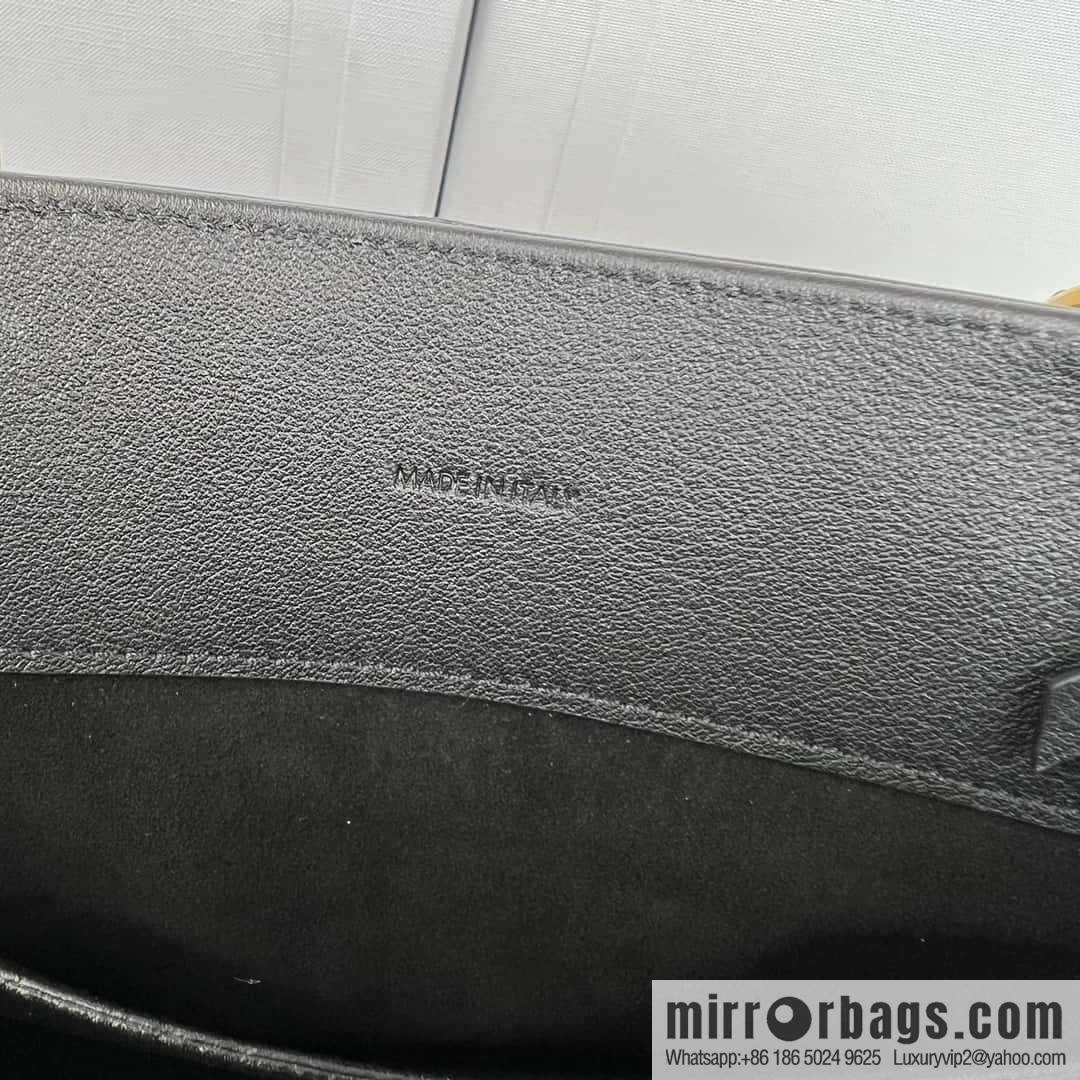 CELINE APPOLINE Medium soft cow leather (fabric) handbag 114963 black