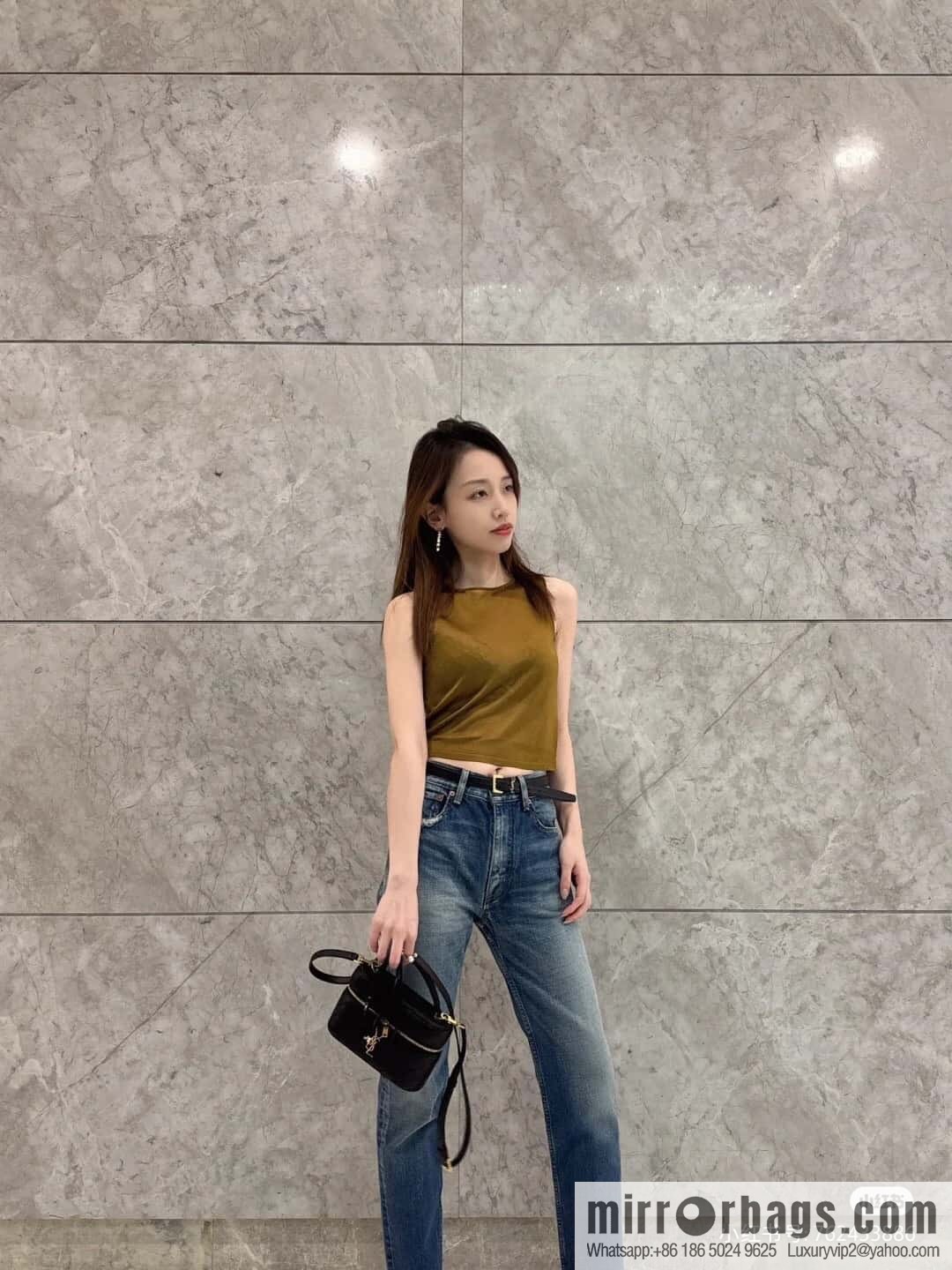 YSL ππππ¬ π©ππ‘ππ§π¬ mini sheepskin clutch bag 766731