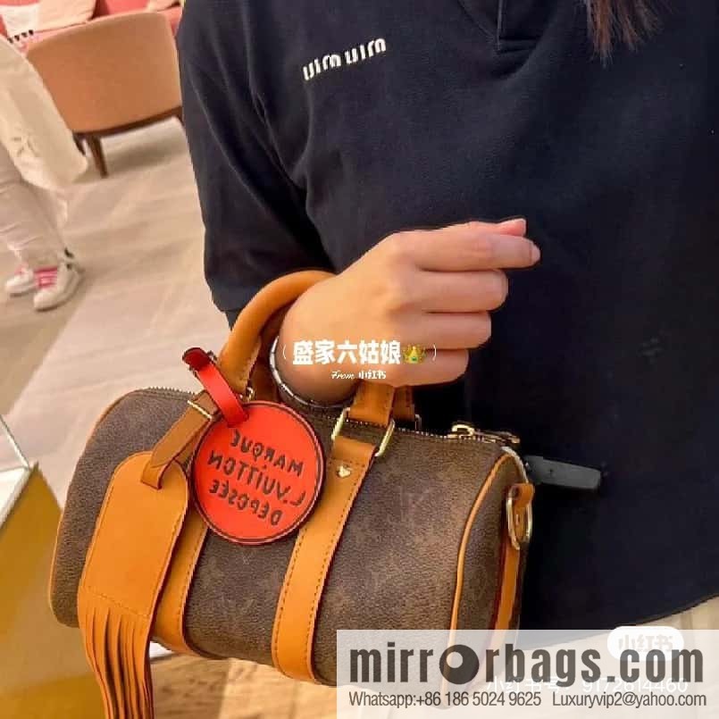 [Premium‑quality] M11542 monogram men's bag pillow bag speedy series KEEPALL BANDOULIZRE 25 handbag
