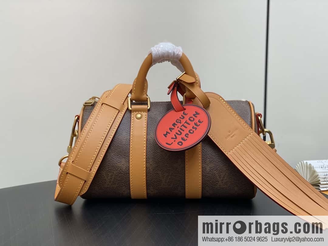 [Premium‑quality] M11542 monogram men's bag pillow bag speedy series KEEPALL BANDOULIZRE 25 handbag