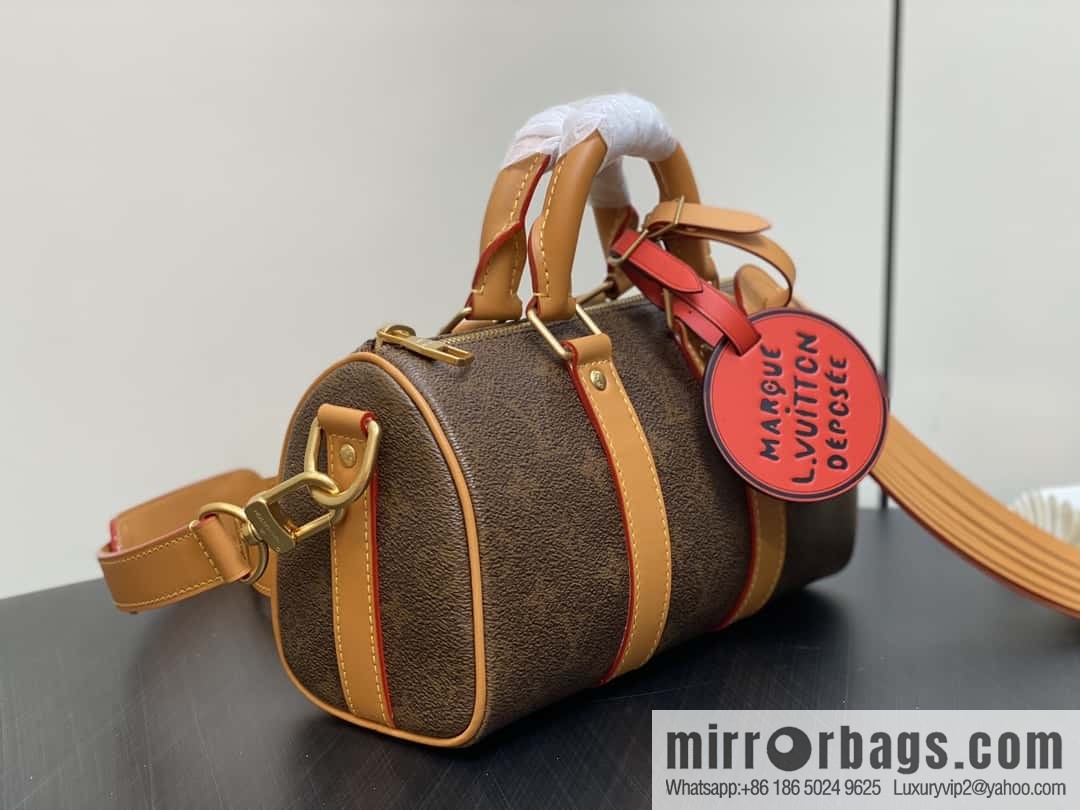 [Premium‑quality] M11542 monogram men's bag pillow bag speedy series KEEPALL BANDOULIZRE 25 handbag