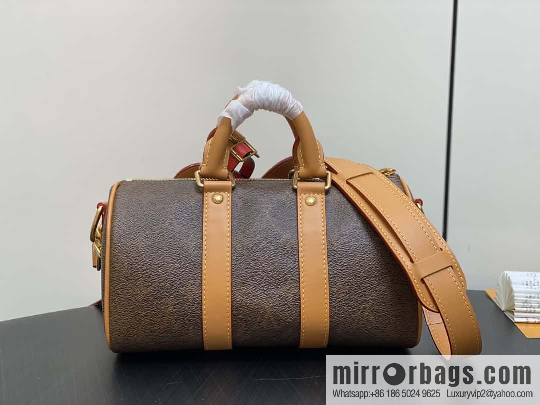[Premium‑quality] M11542 monogram men's bag pillow bag speedy series KEEPALL BANDOULIZRE 25 handbag