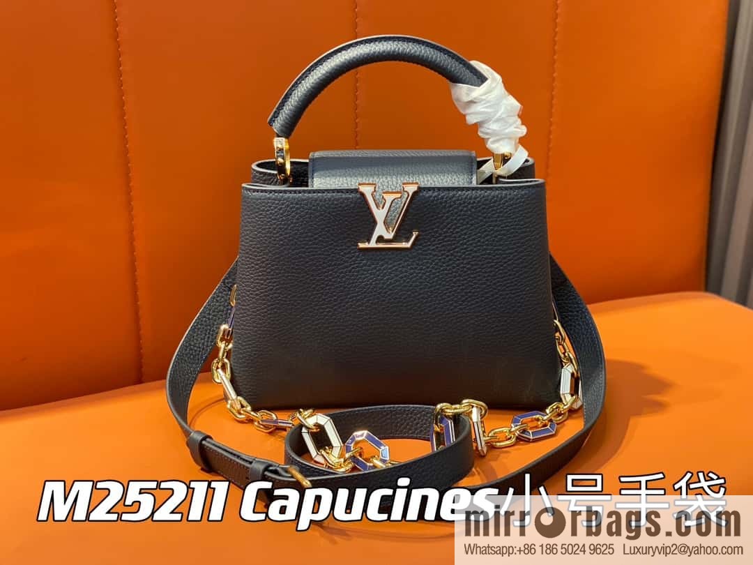 [Boutique‑grade] M25211 (chain strap) M24863 full leather cap that English series Capucines small handbag