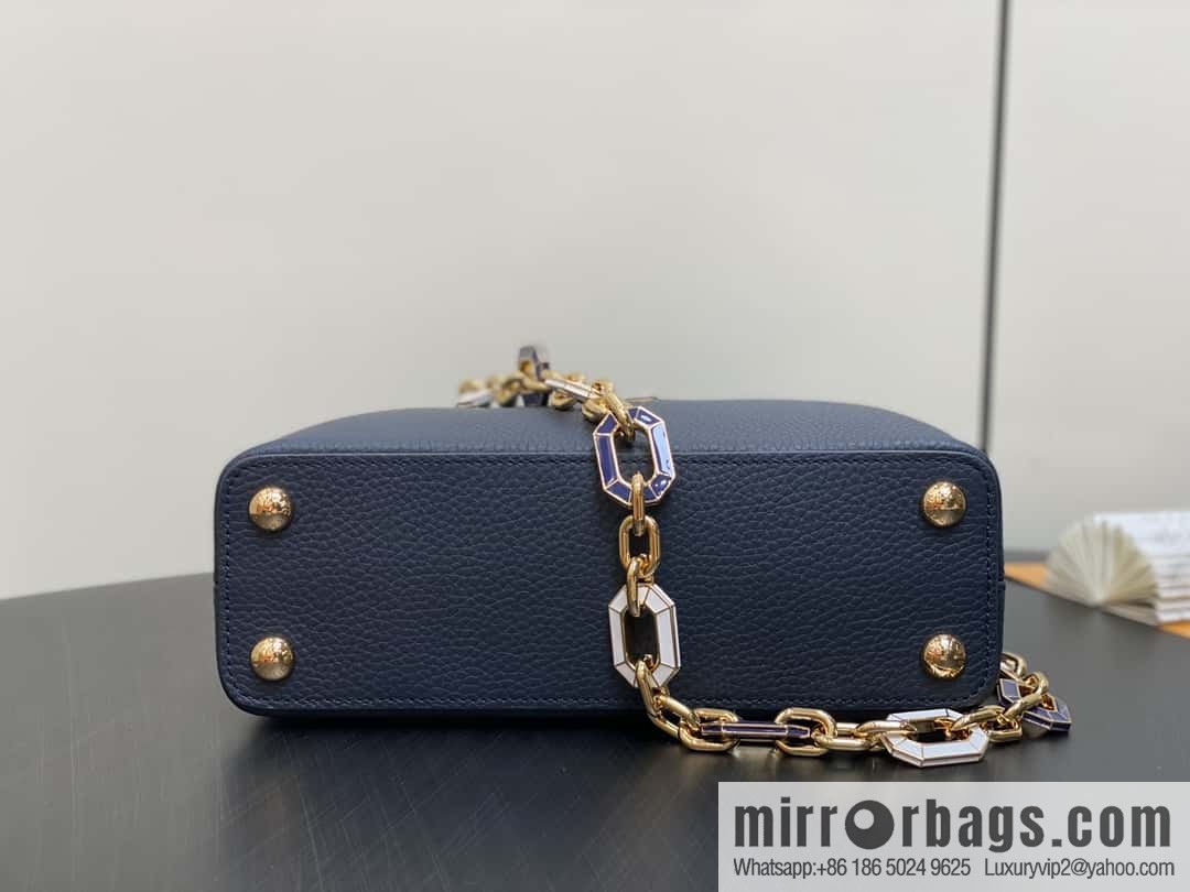 [Boutique‑grade] M25211 (chain strap) M24863 full leather cap that English series Capucines small handbag
