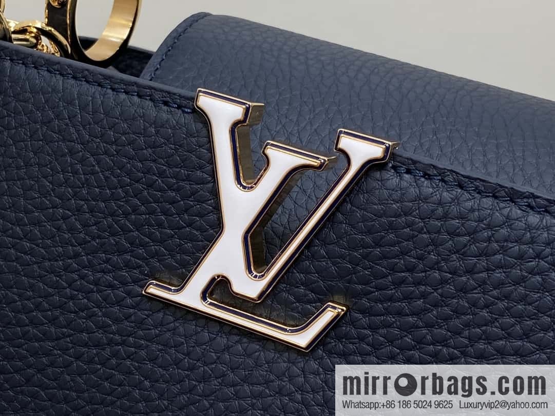 [Boutique‑grade] M25211 (chain strap) M24863 full leather cap that English series Capucines small handbag