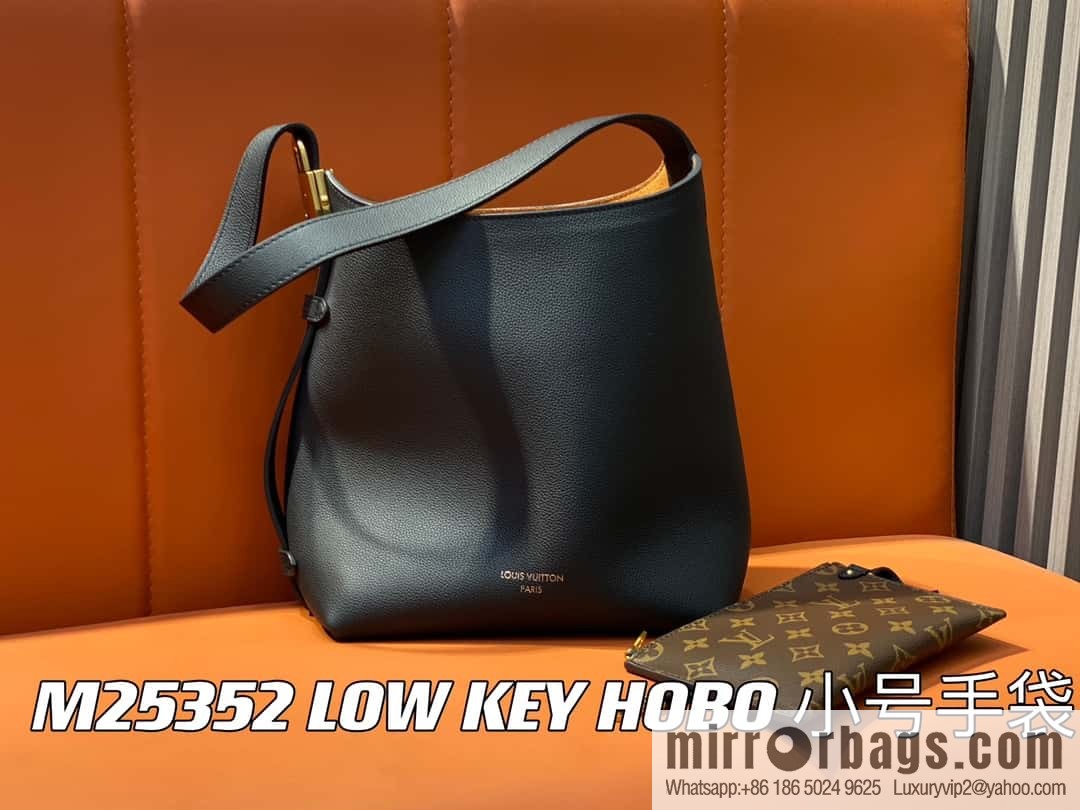 [Boutique‑grade] M25352 black M25353 beige M24354 brown LOW KEY HOBO small handbag