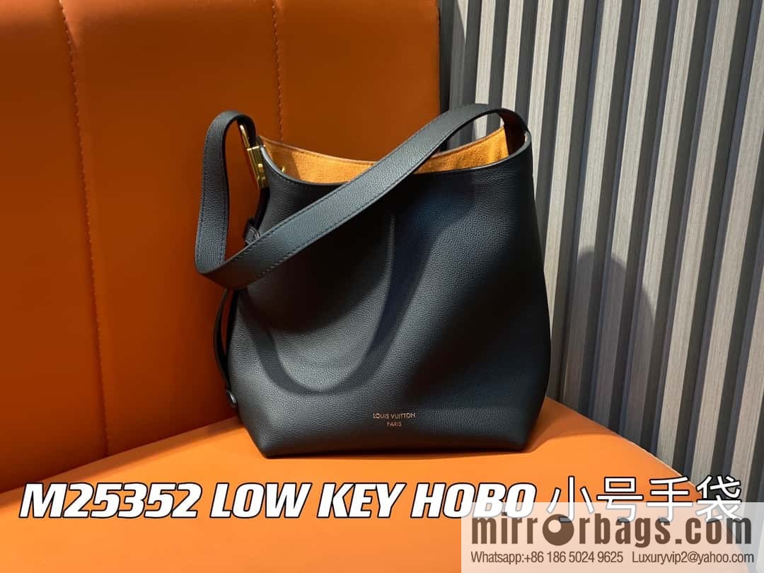[Boutique‑grade] M25352 black M25353 beige M24354 brown LOW KEY HOBO small handbag
