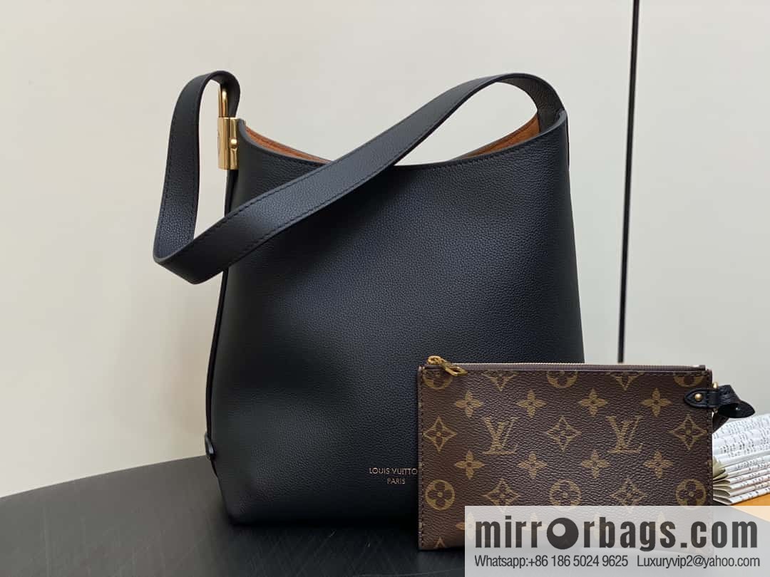 [Boutique‑grade] M25352 black M25353 beige M24354 brown LOW KEY HOBO small handbag