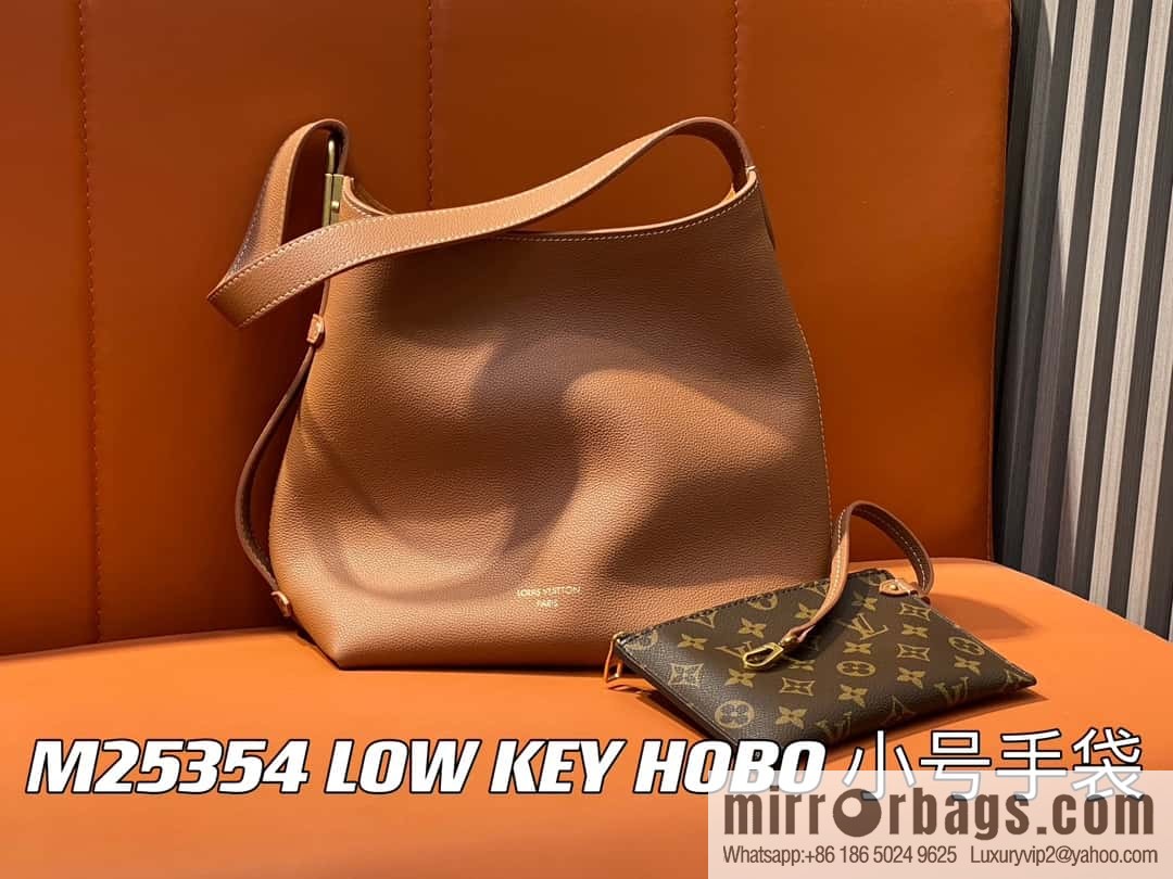 [Boutique‑grade] M25352 black M25353 beige M24354 brown LOW KEY HOBO small handbag