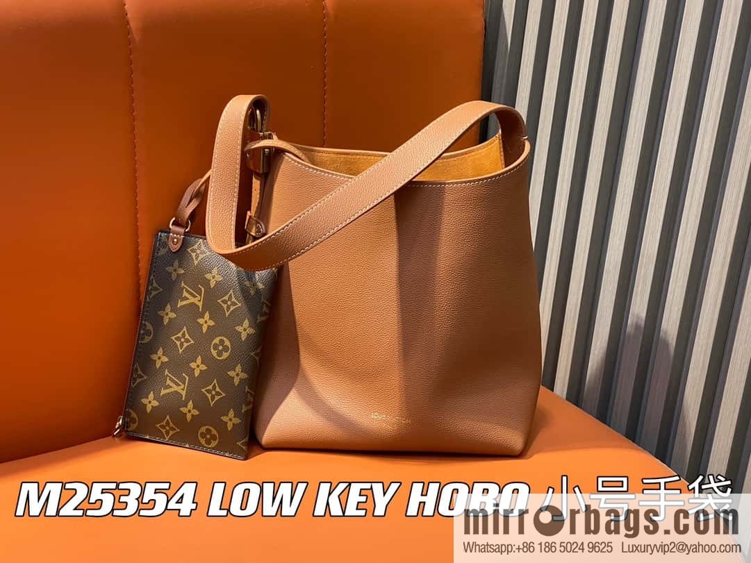 [Boutique‑grade] M25352 black M25353 beige M24354 brown LOW KEY HOBO small handbag