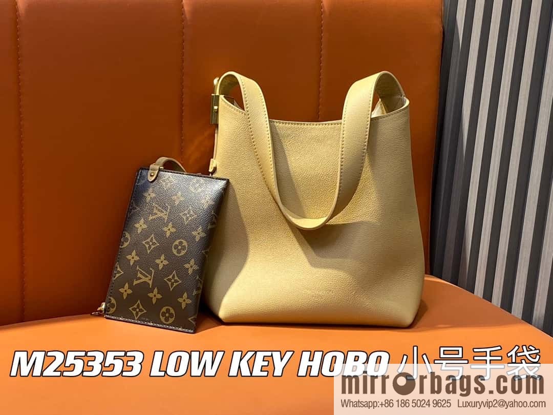 [Boutique‑grade] M25352 black M25353 beige M24354 brown LOW KEY HOBO small handbag