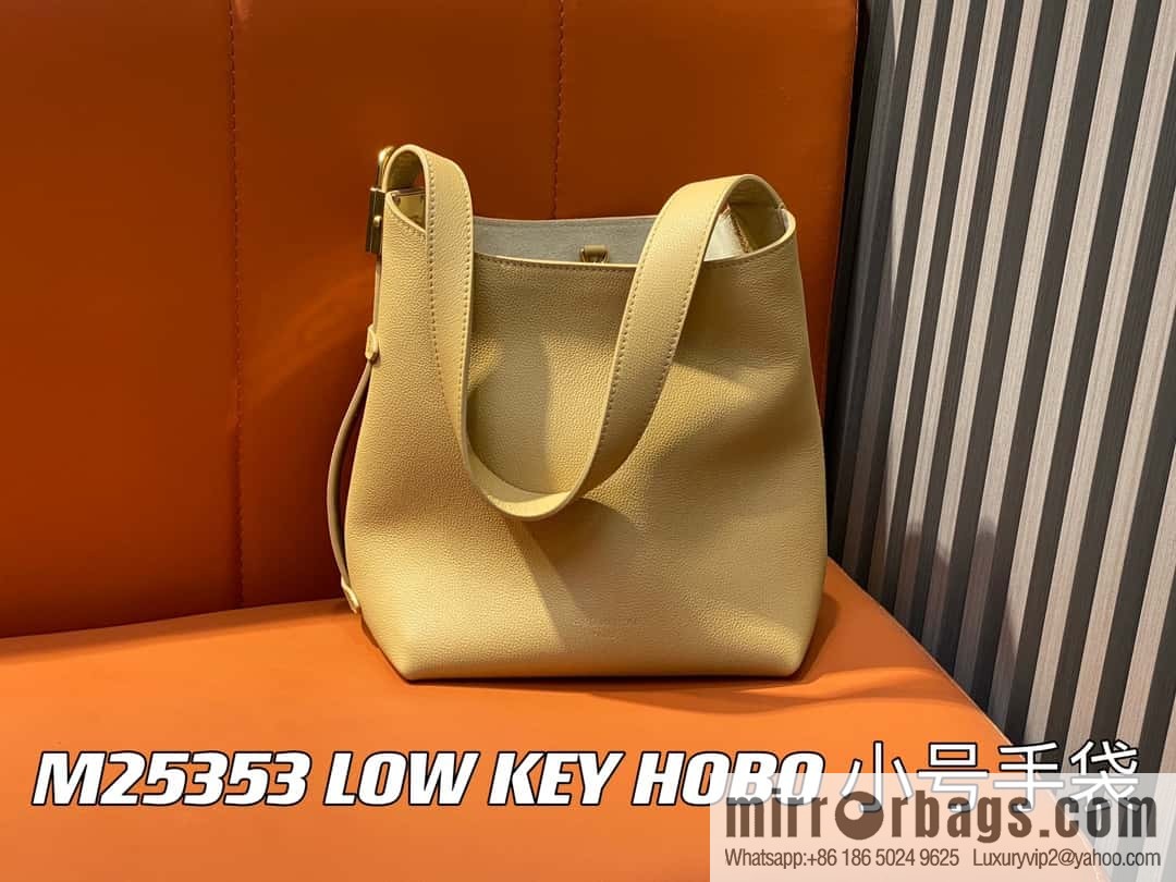 [Boutique‑grade] M25352 black M25353 beige M24354 brown LOW KEY HOBO small handbag