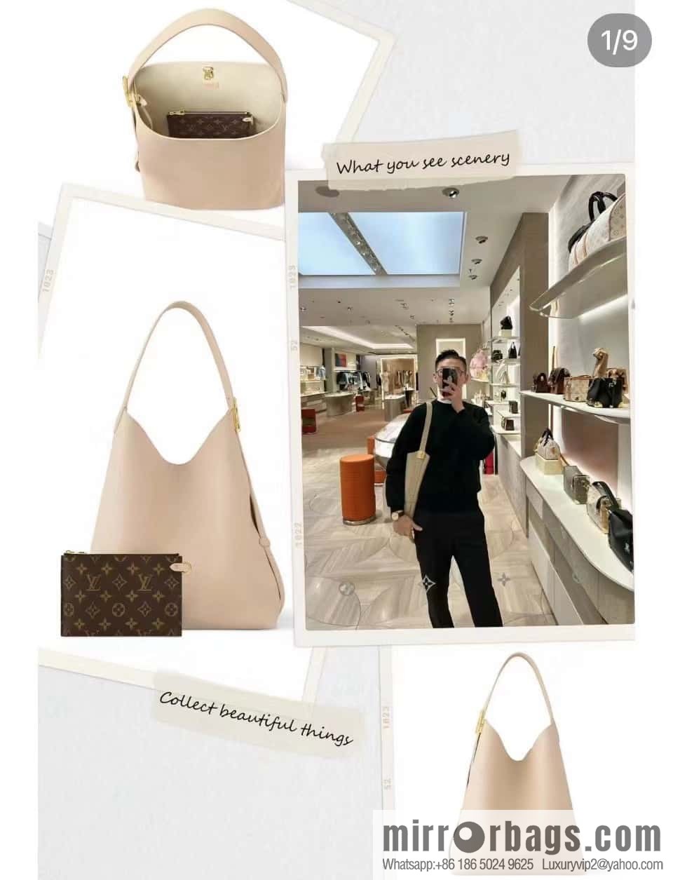LV M25022 LOW KEY HOBO medium handbag