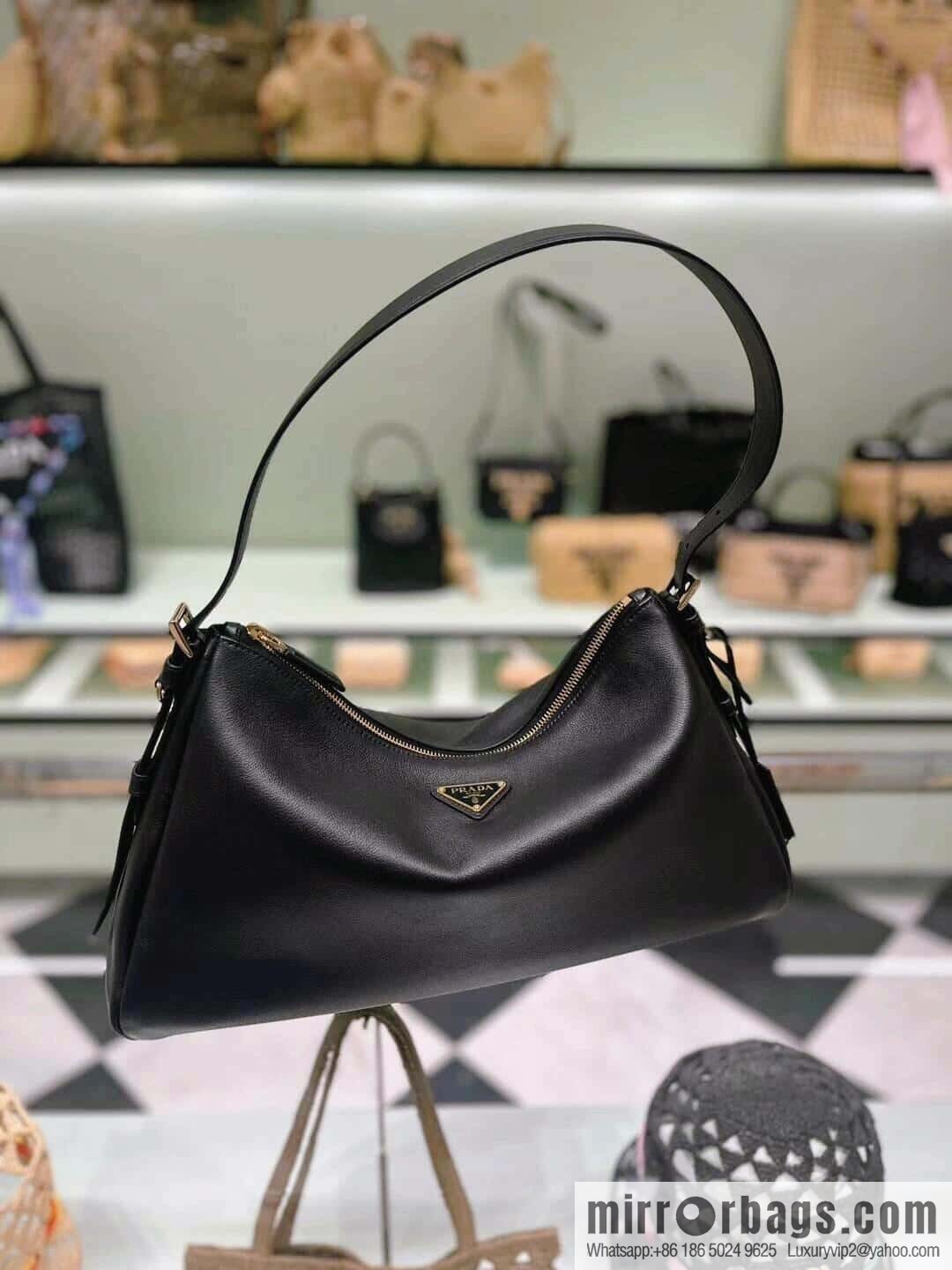 PRADA 🎉 new Aimee armpit bag 🎉 1BC228 🎉 black