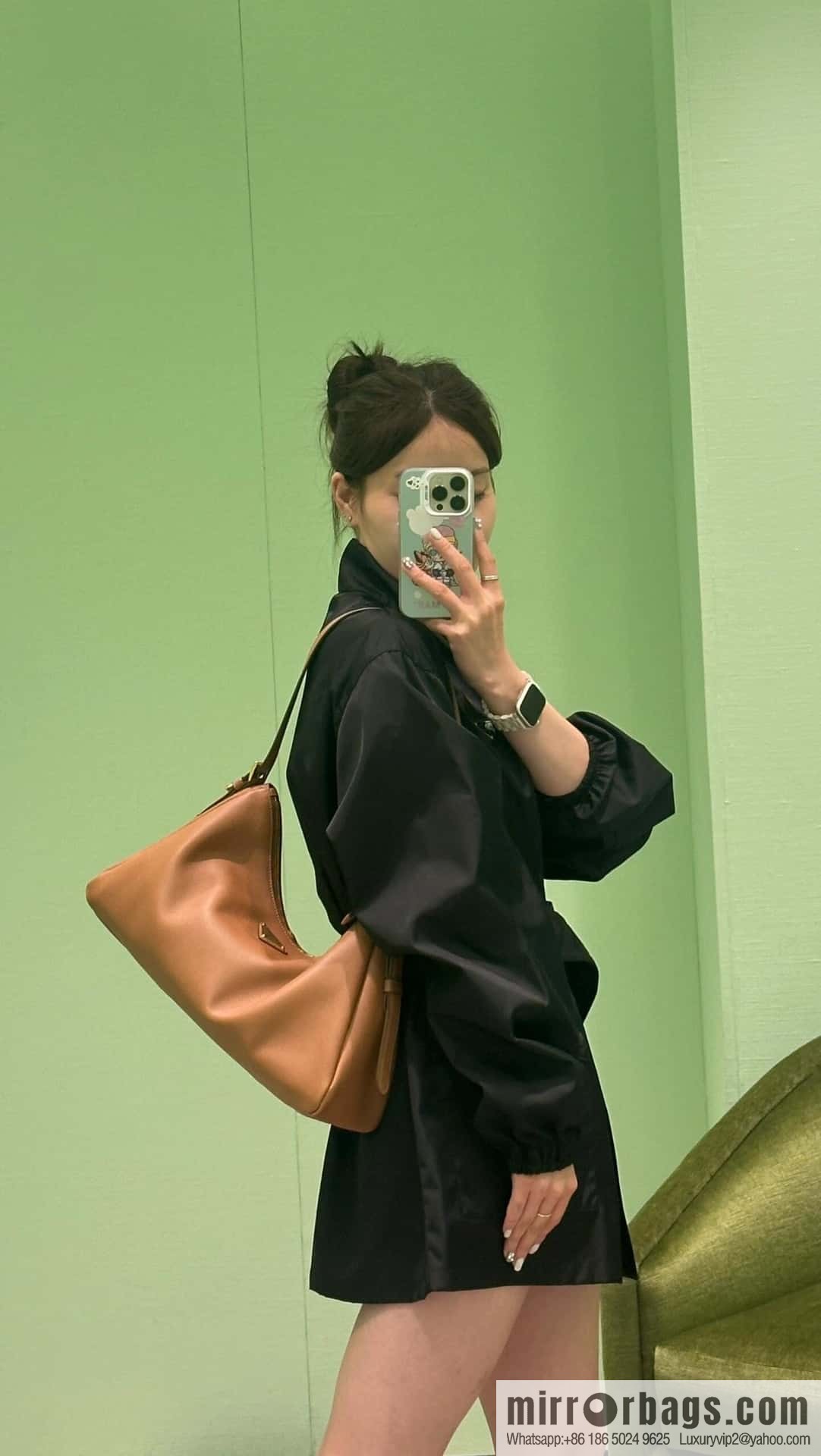 PRADA 🎉 new Aimee armpit bag 🎉 1BC228 🎉 brown