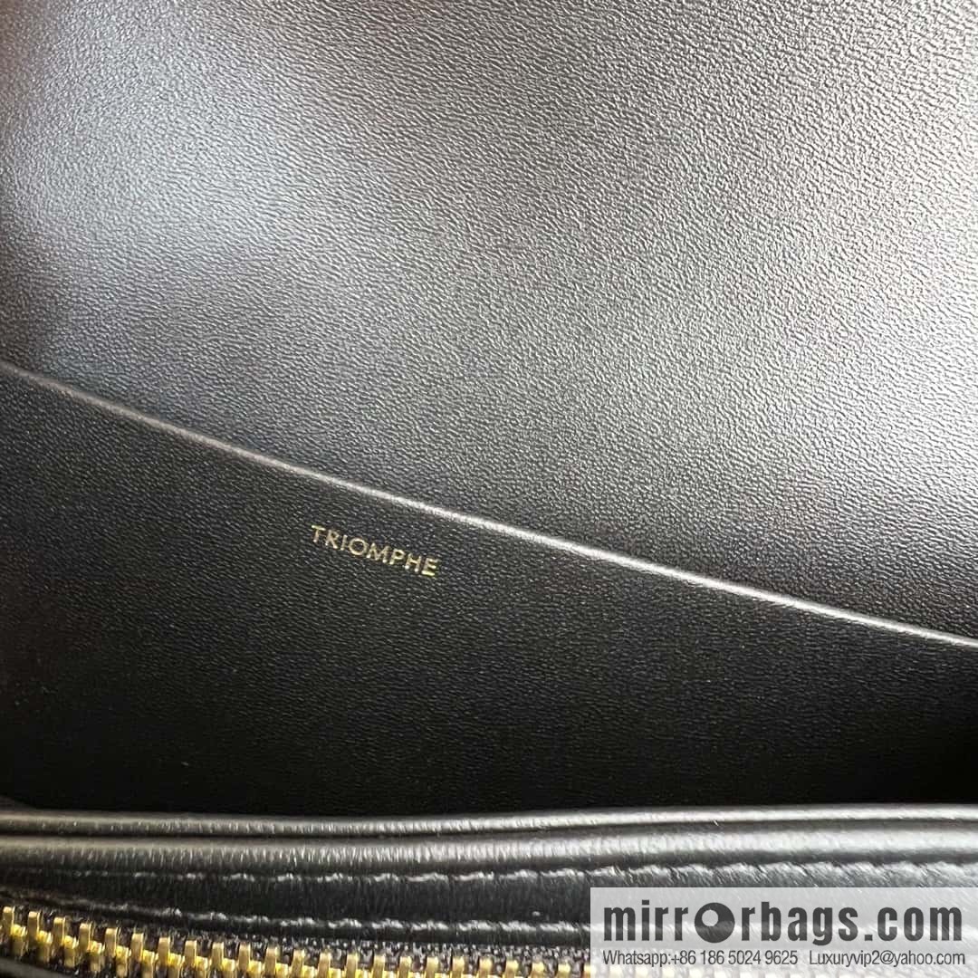 CELINE TRIOMPHE black patent leather shoulder backpack 187363