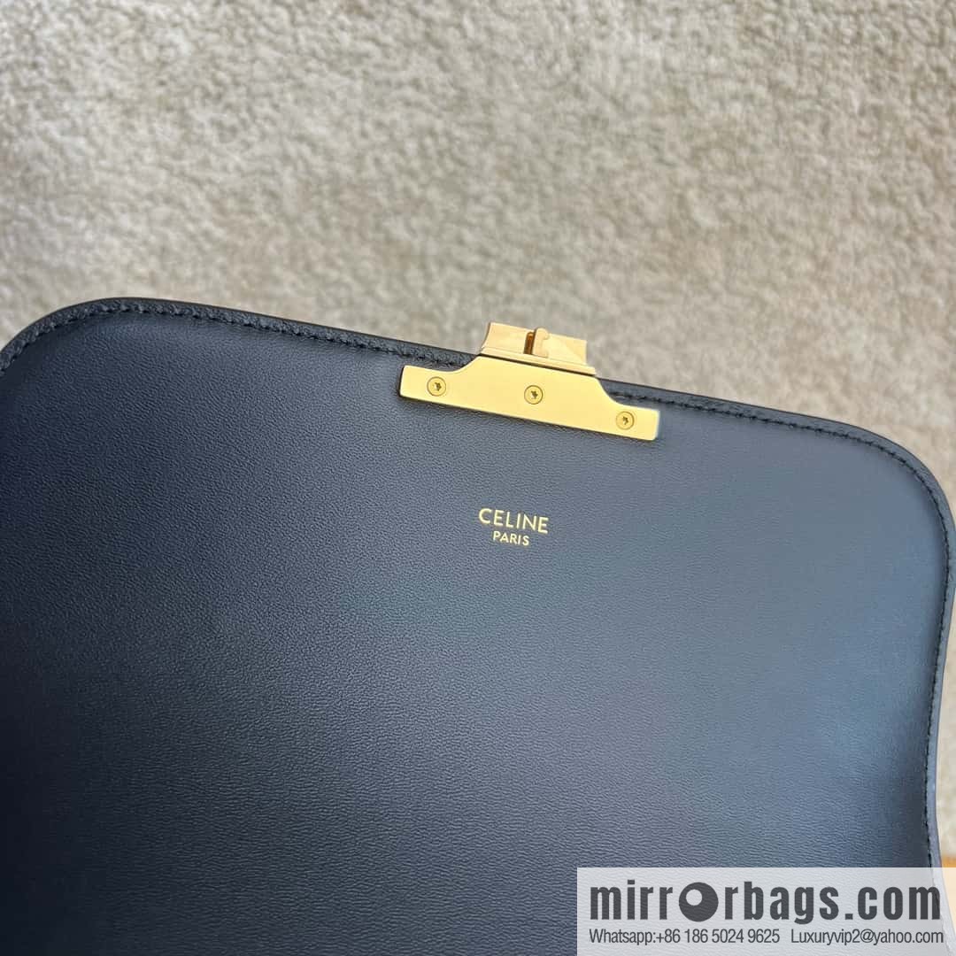 CELINE TRIOMPHE black patent leather shoulder backpack 187363