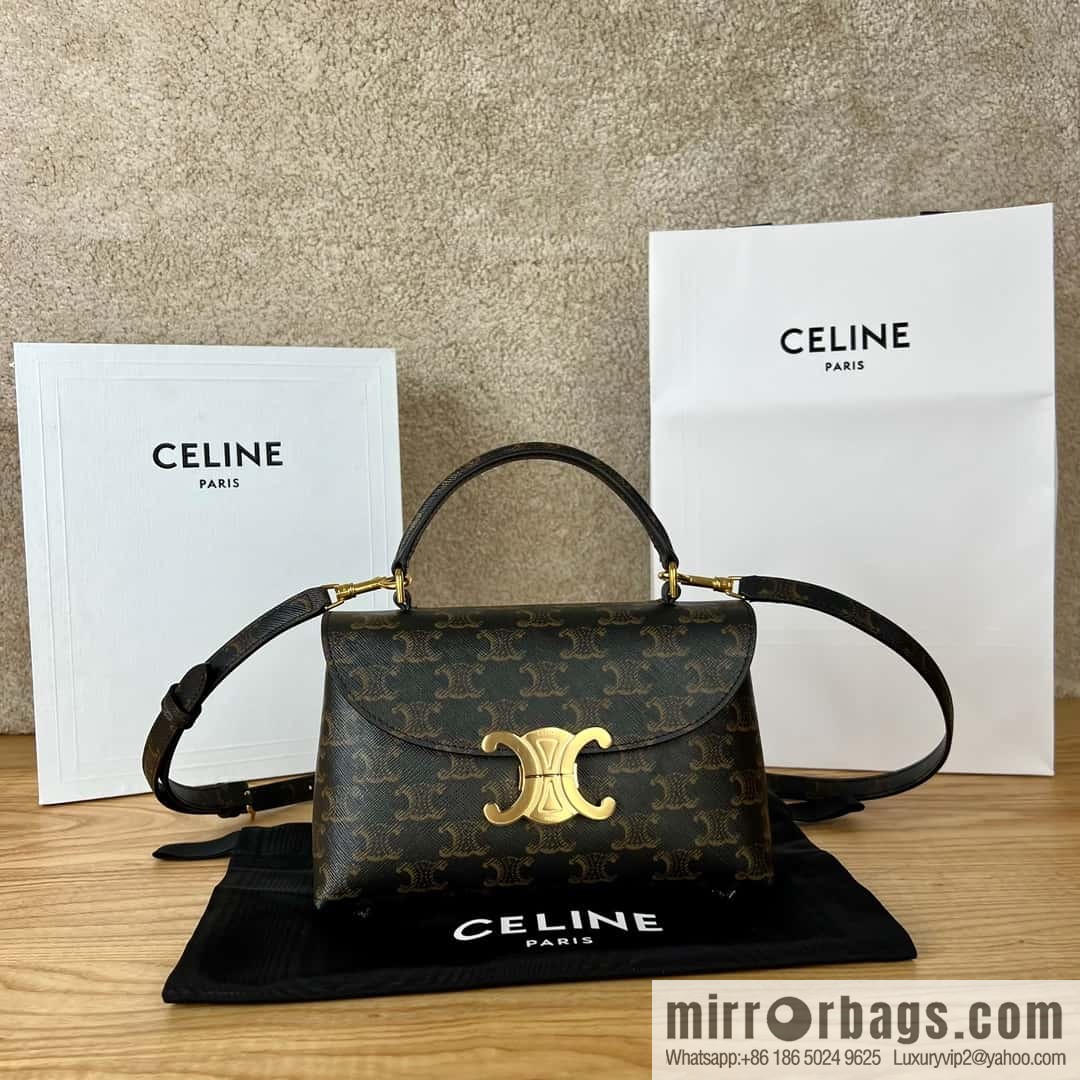 CELINE NINO S logo printed cow leather (fabric) handbag 118113 monogram