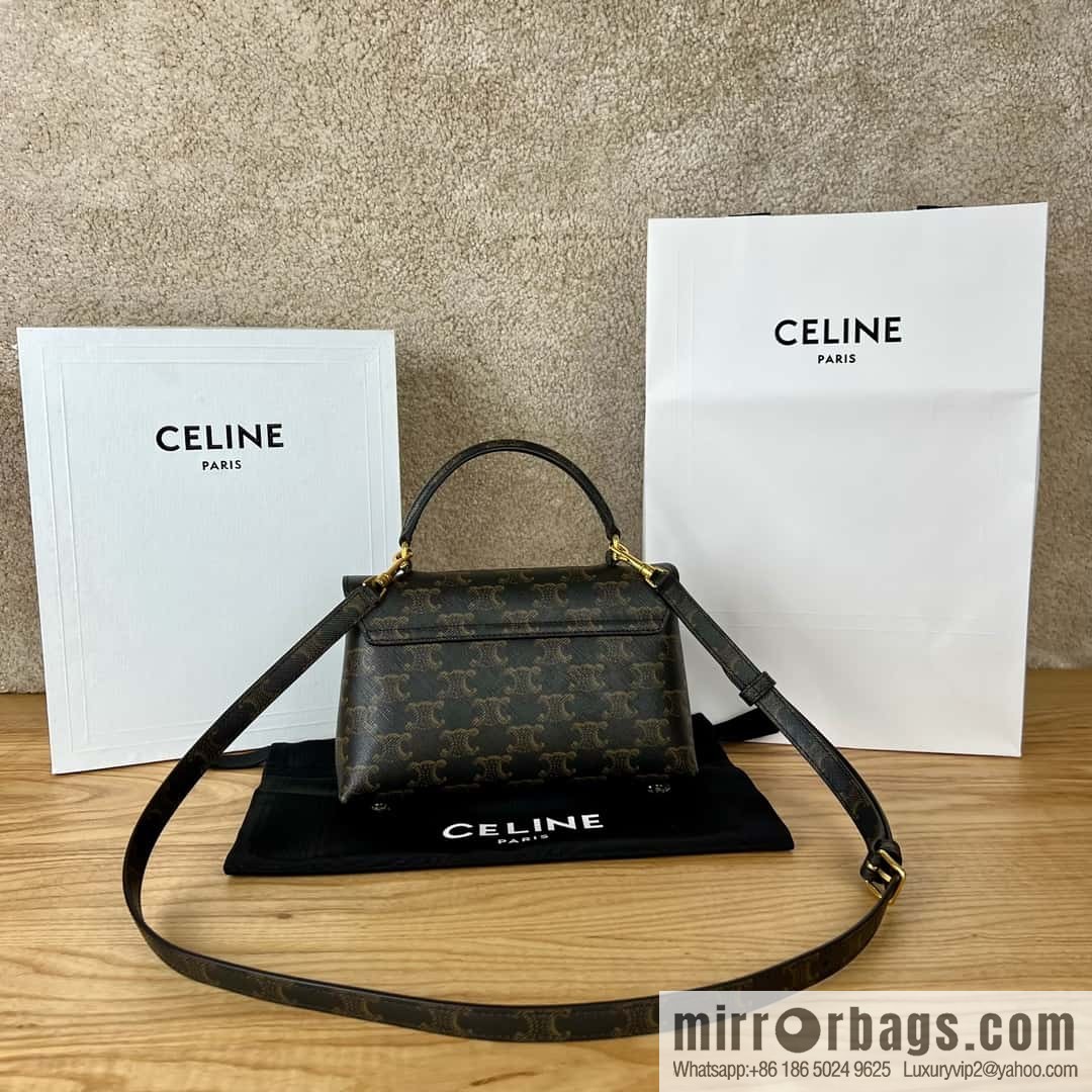 CELINE NINO S logo printed cow leather (fabric) handbag 118113 monogram
