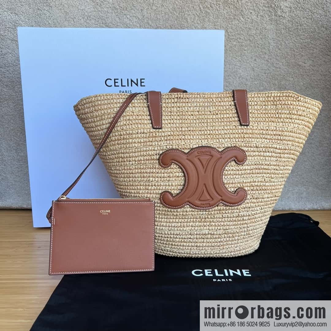 CELINE vegetable material wagyu leather (fabric) medium soft classic basket bag 114342