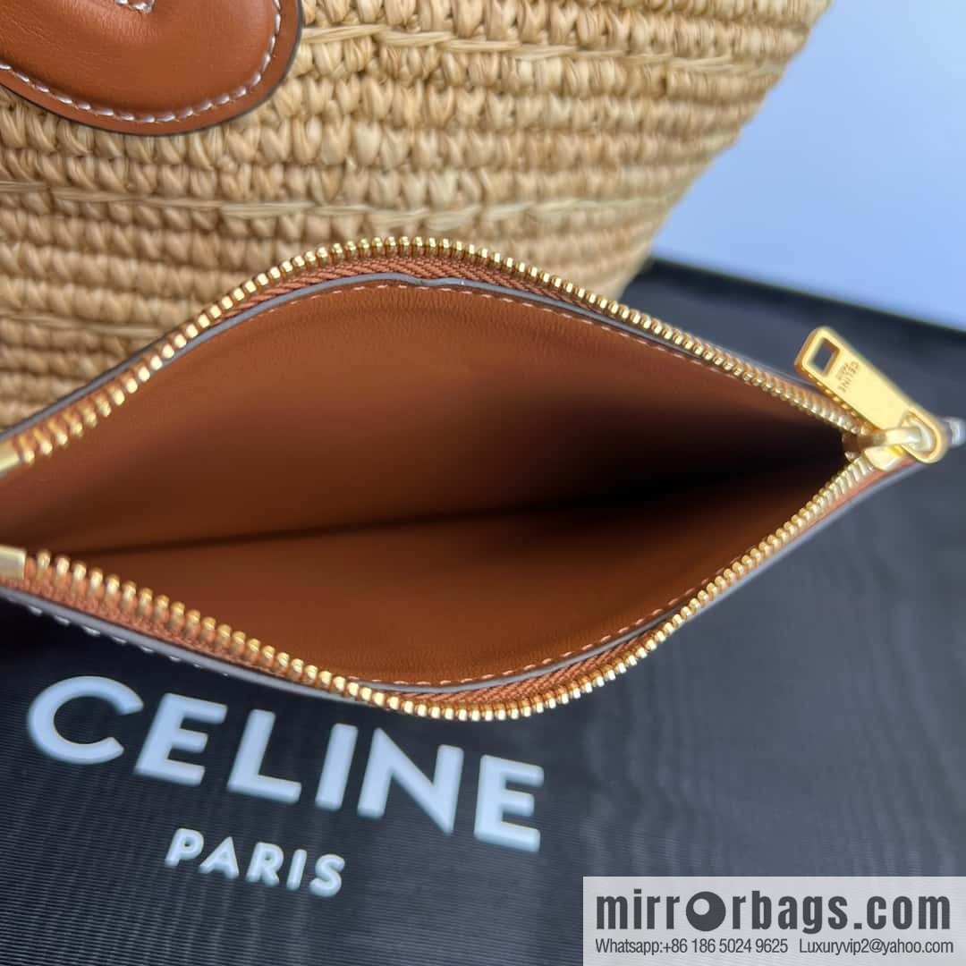 CELINE vegetable material wagyu leather (fabric) medium soft classic basket bag 114342