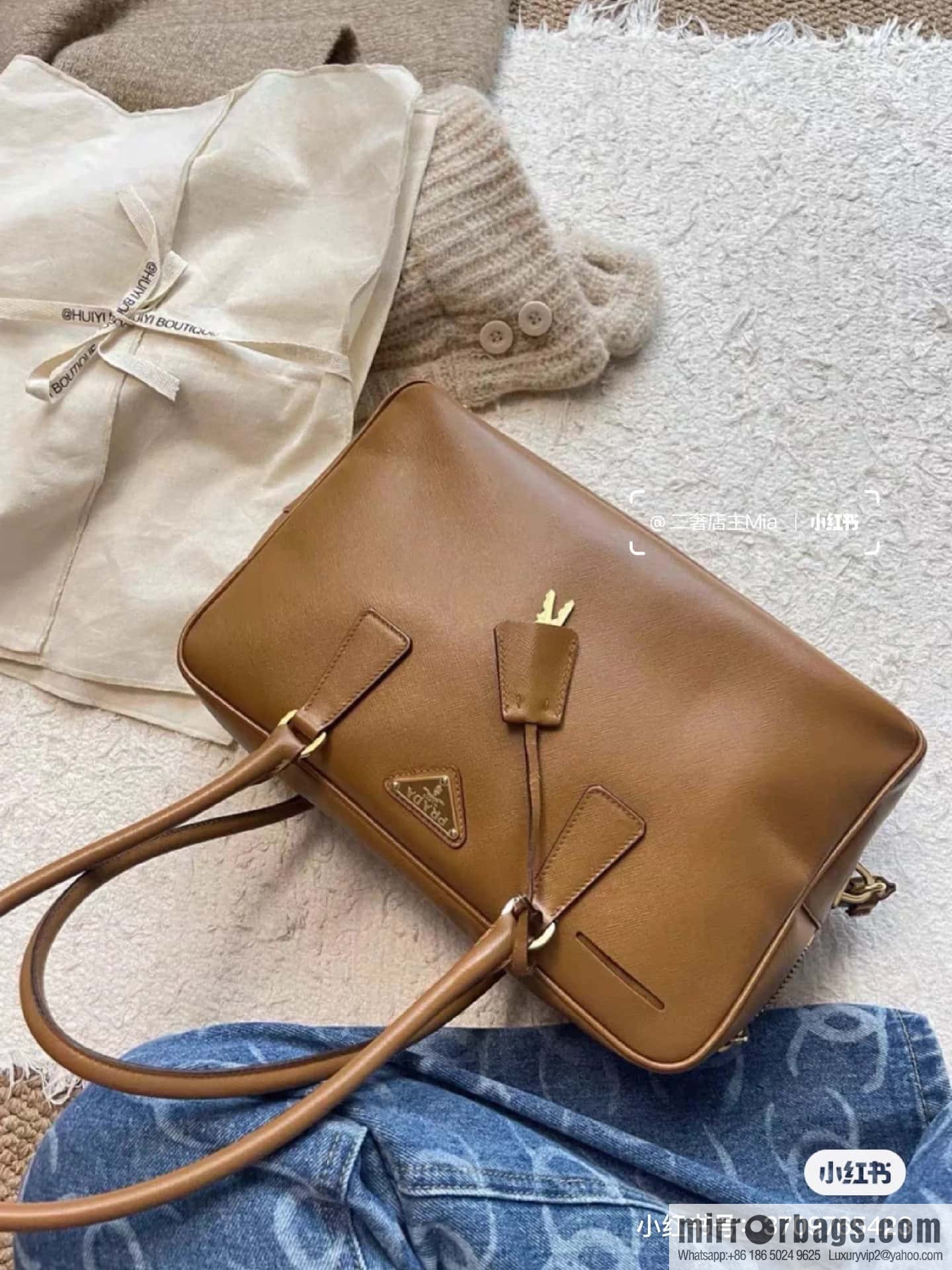 PRADA 🎉 new long handle medieval bag 🎉 1BA428 new 🎉 brown