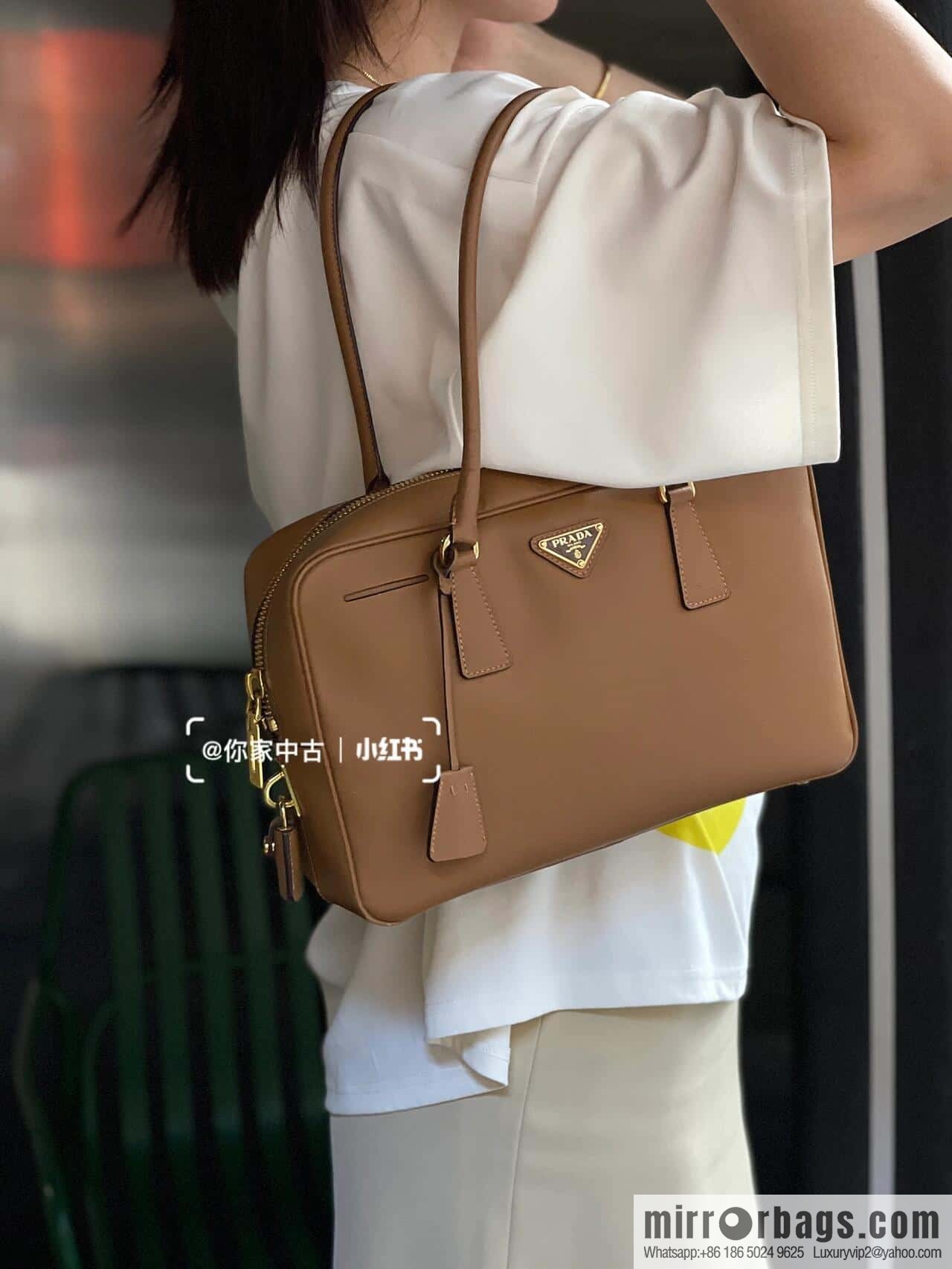 PRADA 🎉 new long handle medieval bag 🎉 1BA428 new 🎉 brown